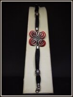 Bransoletka-KORAL-SREBRO 925 w.17,700g
